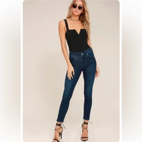 Agolde Sophie Mid Rise Skinny Jeans Cabana dark Wash Style #A018-1256 27 - Picture 1 of 9